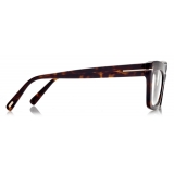 Tom Ford - Blue Block Cat Eye Shape Opticals - Occhiali da Vista Cat Eye - Havana Scuro - FT5766-B