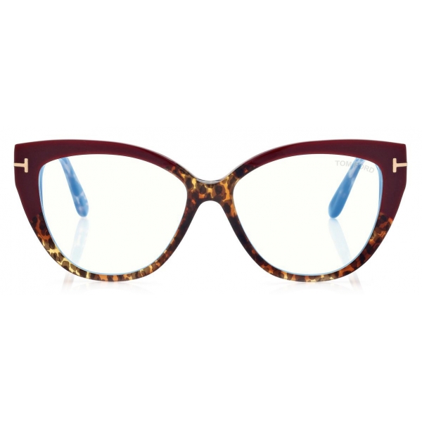 Tom Ford - Blue Block Soft Cat Eye Opticals - Cat Eye Optical Glasses - Turquoise - FT5673-B