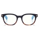 Tom Ford - Blue Block Round Opticals - Occhiali da Vista Rotondi - Nero Marrone - FT5807-B