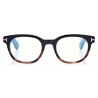 Tom Ford - Blue Block Round Opticals - Occhiali da Vista Rotondi - Nero Marrone - FT5807-B
