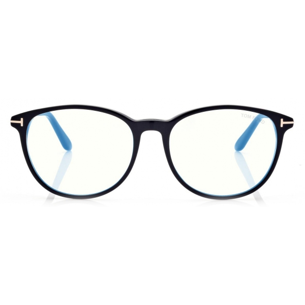 Tom Ford - Blue Block Soft Cat Eye Opticals - Occhiali da Vista Cat Eye - Nero - FT5810-B