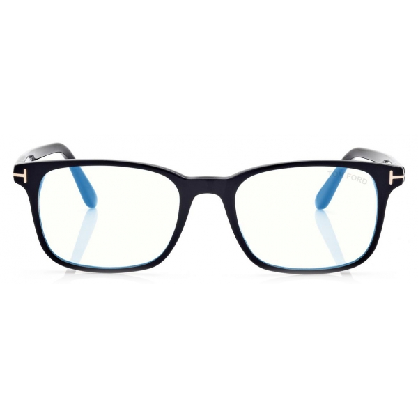 Tom Ford - Blue Block Square Opticals - Square Optical Glasses - Black - FT5831-B