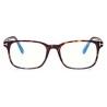 Tom Ford - Blue Block Square Opticals - Occhiali da Vista Quadrati - Havana Scuro - FT5831-B