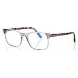 Tom Ford - Blue Block Square Opticals - Square Optical Glasses - Grey - FT5831-B