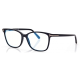 Tom Ford - Blue Block Soft Square Opticals - Square Optical Glasses - Black - FT5842-B