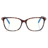 Tom Ford - Blue Block Soft Square Opticals - Occhiali da Vista Quadrati - Havana Scuro - FT5842-B