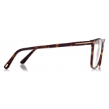 Tom Ford - Blue Block Soft Square Opticals - Square Optical Glasses - Dark Havana - FT5842-B