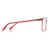 Tom Ford - Blue Block Soft Square Opticals - Occhiali da Vista Quadrati - Rosa Trasparente - FT5842-B