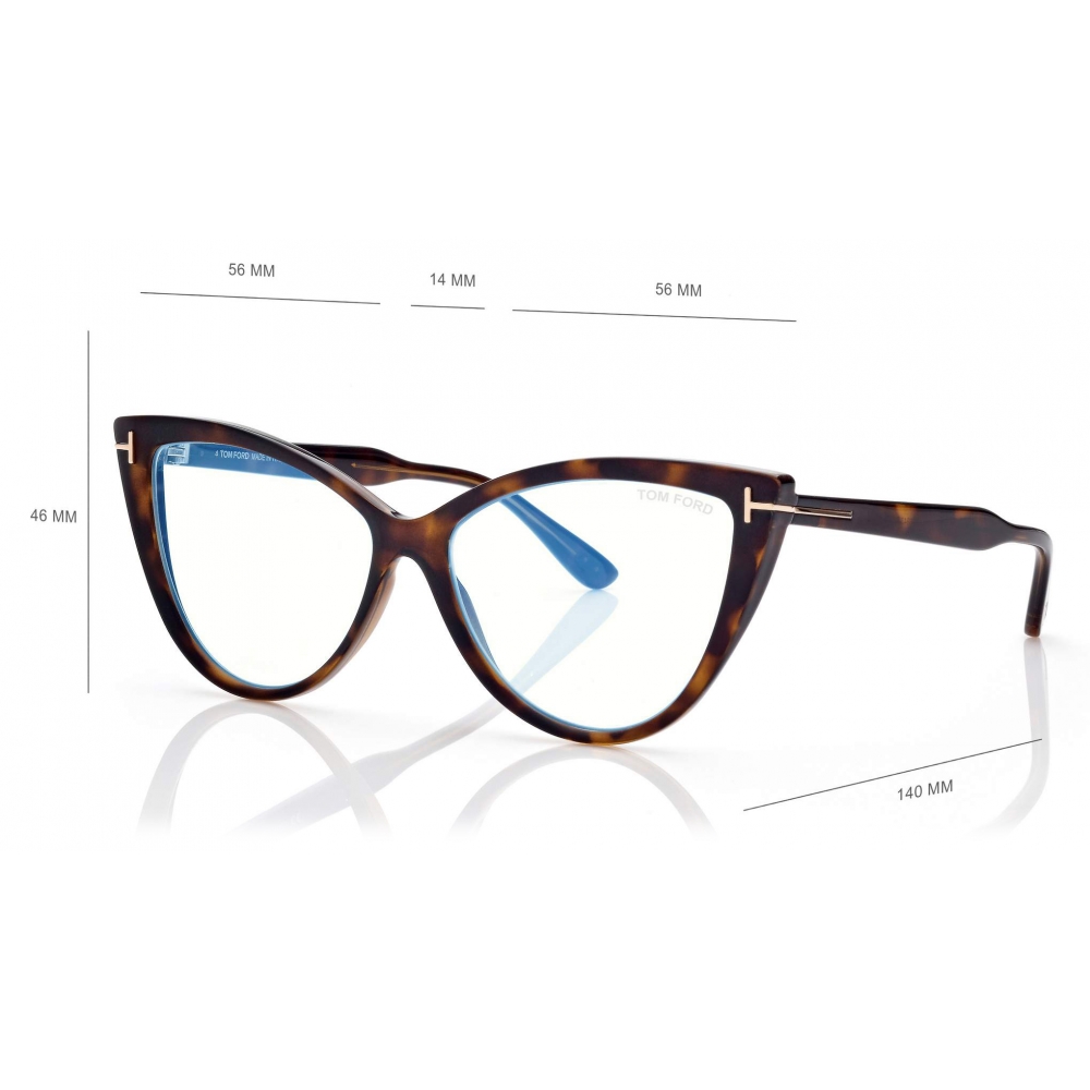 Tom Ford - Blue Block Cat Eye Opticals - Cat Eye Optical Glasses - Dark ...