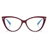 Tom Ford - Blue Block Cat Eye Opticals - Cat Eye Optical Glasses - Pink - FT5843-B