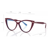 Tom Ford - Blue Block Cat Eye Opticals - Cat Eye Optical Glasses - Pink - FT5843-B