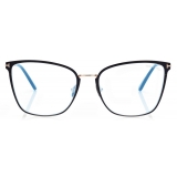 Tom Ford - Blue Block Soft Butterfly Opticals - Butterfly Optical Glasses - Black - FT5839-B