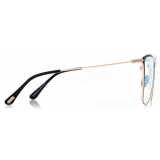 Tom Ford - Blue Block Soft Butterfly Opticals - Butterfly Optical Glasses - Black - FT5839-B