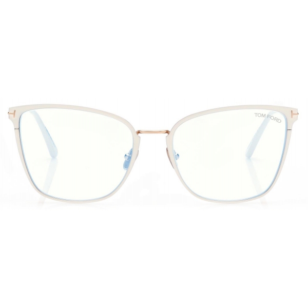 Tom Ford - Blue Block Soft Butterfly Opticals - Butterfly Optical Glasses - Palladium - FT5839-B