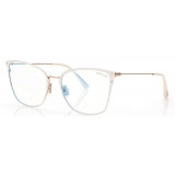 Tom Ford - Blue Block Soft Butterfly Opticals - Butterfly Optical Glasses - Palladium - FT5839-B