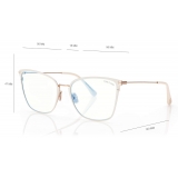 Tom Ford - Blue Block Soft Butterfly Opticals - Butterfly Optical Glasses - Palladium - FT5839-B