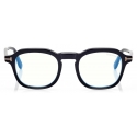 Tom Ford - Blue Block Round Opticals - Occhiali da Vista Rotondi - Nero - FT5836-B