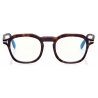 Tom Ford - Blue Block Round Opticals - Round Optical Glasses - Dark Havana - FT5836-B