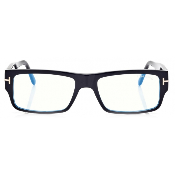 Tom Ford - Blue Block Rectangular Opticals - Occhiali da Vista Rettangolare - Nero - FT5835-B