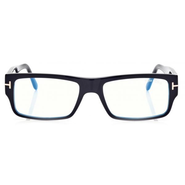 Tom Ford - Blue Block Rectangular Opticals - Rectangular Optical Glasses - Black - FT5835-B