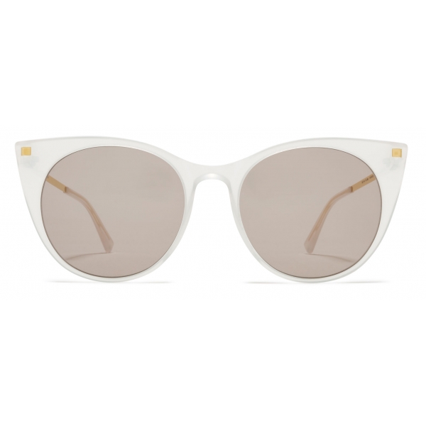 Mykita - Desna - Lite - C48 Lemon Sorbet Glossy Gold Smoke Brown - Acetate Collection - Sunglasses - Mykita Eyewear