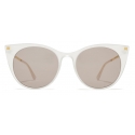 Mykita - Desna - Lite - C48 Sorbetto al Limone Oro Lucido Marrone Fumo - Acetate Collection - Occhiali da Sole - Mykita Eyewear