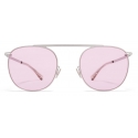 Mykita - Erling - Lite - Argento Lucida Gelatina Rosa - Metal Collection - Occhiali da Sole - Mykita Eyewear