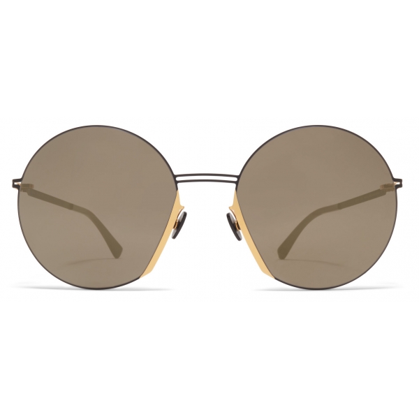 Mykita - Jette - Lite - Gold Black Brilliant Grey - Acetate & Stainless Steel Collection - Sunglasses - Mykita Eyewear