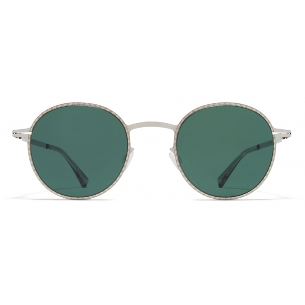 Mykita - Nis - Lite - Shiny Silver Dark Green - Metal Collection - Sunglasses - Mykita Eyewear