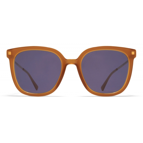 Mykita - Viska - Lite - C99 Brown Glossy Gold Cool Grey - Acetate & Stainless Steel Collection - Sunglasses - Mykita Eyewear
