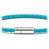 Viola Milano - Braided Italian Leather Bracelet - Turquoise - Handmade in Italy - Luxury Exclusive Collection