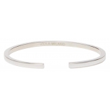 Viola Milano - Classic Sterling Silver Bangle - Small - Handmade in Italy - Luxury Exclusive Collection
