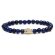 Viola Milano - Gemstone 6 mm Bracelet - Gold Tube - Deep Sea - Handmade in Italy - Luxury Exclusive Collection
