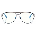 Tom Ford - Blue Block Pilot Opticals - Occhiali da Vista Pilota - Nero - FT5829-B