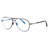 Tom Ford - Blue Block Pilot Opticals - Occhiali da Vista Pilota - Nero - FT5829-B