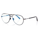 Tom Ford - Blue Block Pilot Opticals - Pilot Optical Glasses - Black - FT5829-B