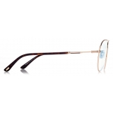 Tom Ford - Blue Block Pilot Opticals - Occhiali da Vista Pilota - Oro - FT5829-B