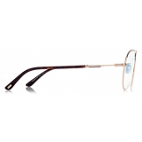 Tom Ford - Blue Block Pilot Opticals - Pilot Optical Glasses - Gold - FT5829-B