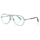 Tom Ford - Blue Block Pilot Opticals - Occhiali da Vista Pilota - Canna di Fucile - FT5829-B