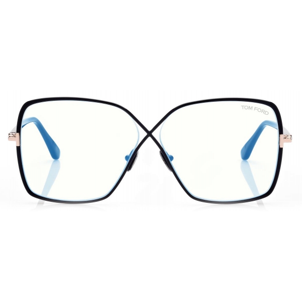 Tom Ford - Blue Block Butterfly Opticals - Butterfly Optical Glasses - Black - FT5841-B