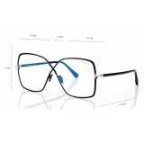 Tom Ford - Blue Block Butterfly Opticals - Butterfly Optical Glasses - Black - FT5841-B