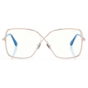 Tom Ford - Blue Block Butterfly Opticals - Butterfly Optical Glasses - Gold - FT5841-B