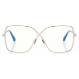 Tom Ford - Blue Block Butterfly Opticals - Butterfly Optical Glasses - Gold - FT5841-B