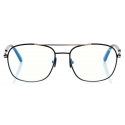 Tom Ford - Blue Block Navigator Opticals - Occhiali da Vista Navigatore - Nero - FT5830-B