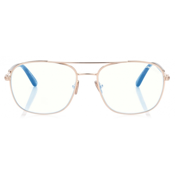 Tom Ford - Blue Block Navigator Opticals - Navigator Optical Glasses - Gold - FT5830-B