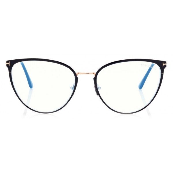 Tom Ford - Blue Block Cat Eye Opticals - Cat Eye Optical Glasses - Black - FT5840-B