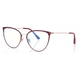 Tom Ford - Blue Block Cat Eye Opticals - Cat Eye Optical Glasses - Black - FT5840-B