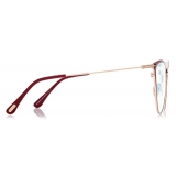 Tom Ford - Blue Block Cat Eye Opticals - Cat Eye Optical Glasses - Shiny Red - FT5840-B