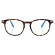 Tom Ford - Blue Block Round Opticals - Occhiali da Vista Rotondi - Havana Scuro - FT5832-B