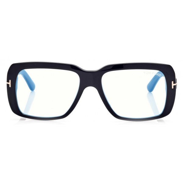 Tom Ford - Blue Block Square Opticals - Square Optical Glasses - Black - FT5822-B